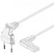 Stroomkabel haaks euro plug naar C7 1m wit