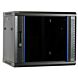 9U wandkast met glazen deur 600x450x500mm (BxDxH)