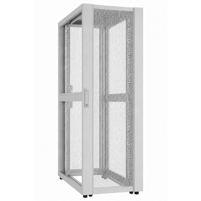 42U Datacenter patchkast met geperforeerde deur 800x1200x2000mm (BxDxH) Grijs