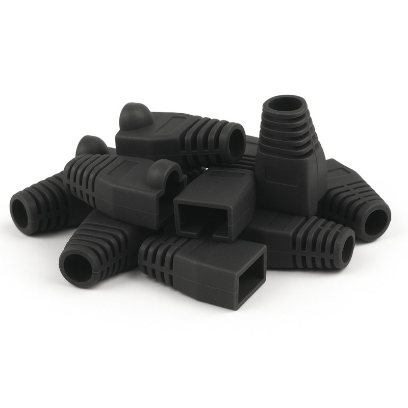 DANICOM RJ45 Kabeltule Zwart - 10 stuks