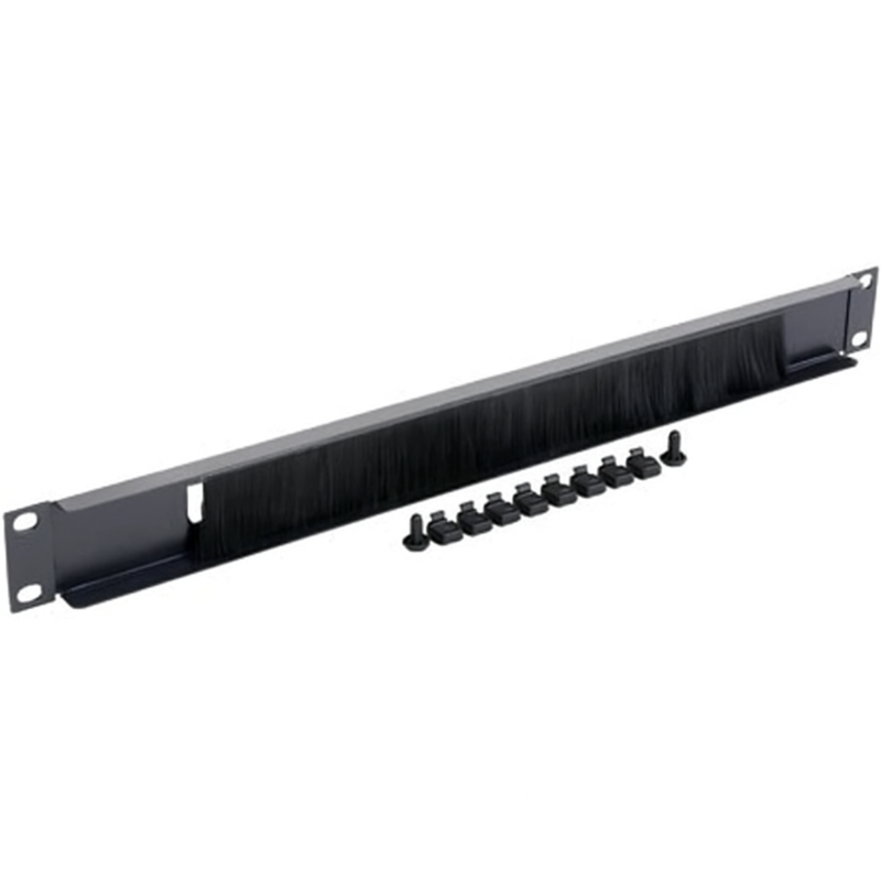 19 inch kabelinvoer paneel met borstel 1U