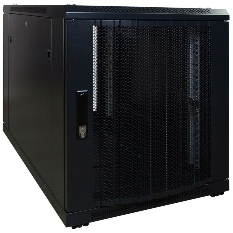 12U mini Patchkast met geperforeerde deur 600x1000x720mm (BxDxH)