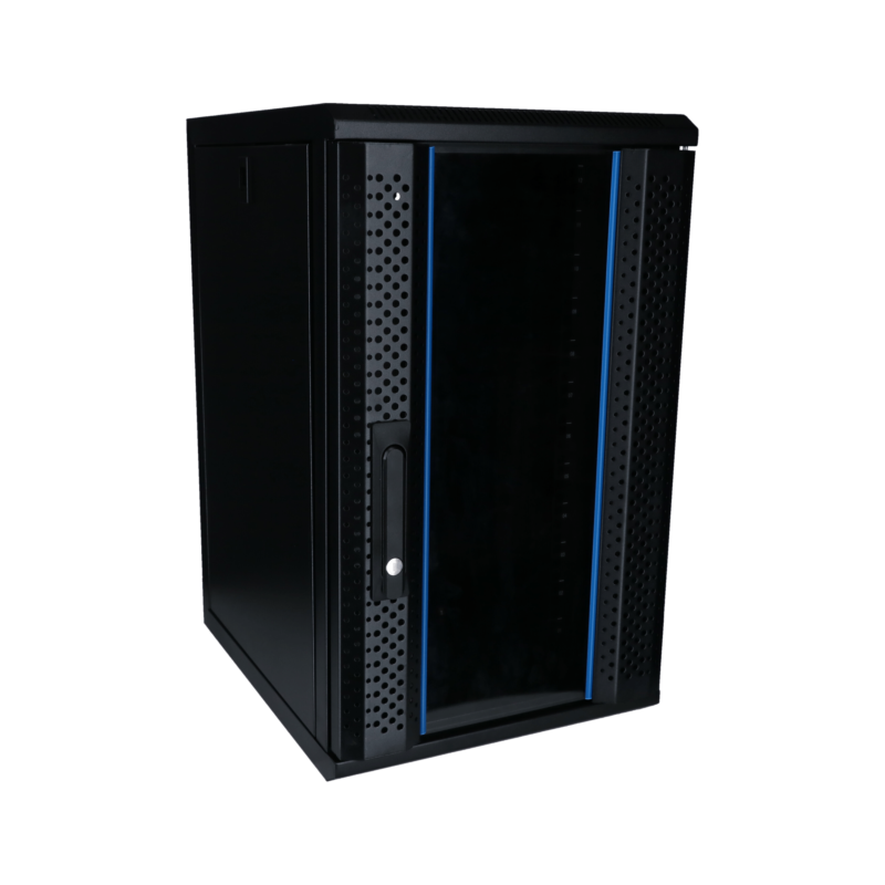 10 inch 12U Patchkast met glazen deur 370x450x618mm (BxDxH)