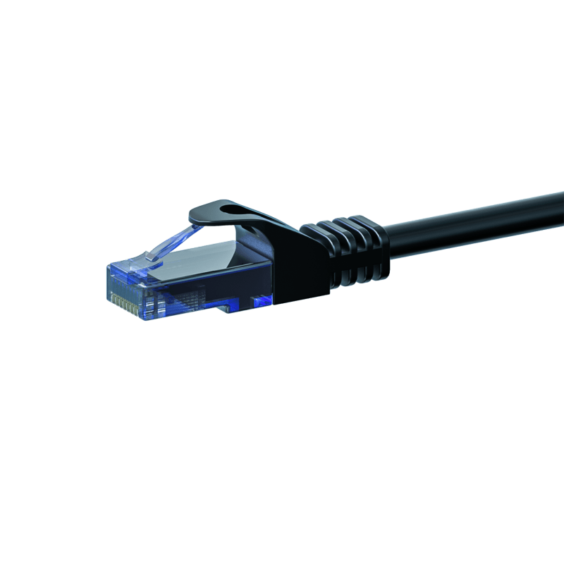 UTP CAT6a patchkabel 0,50m zwart - 100% koper