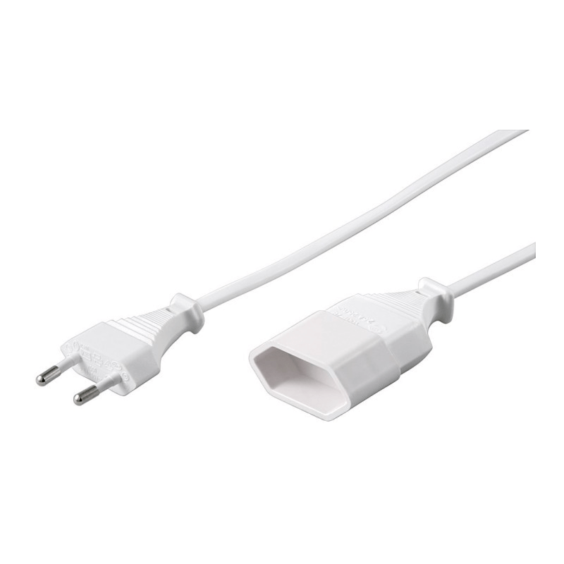 Stroom verloopkabel Europlug 5m wit