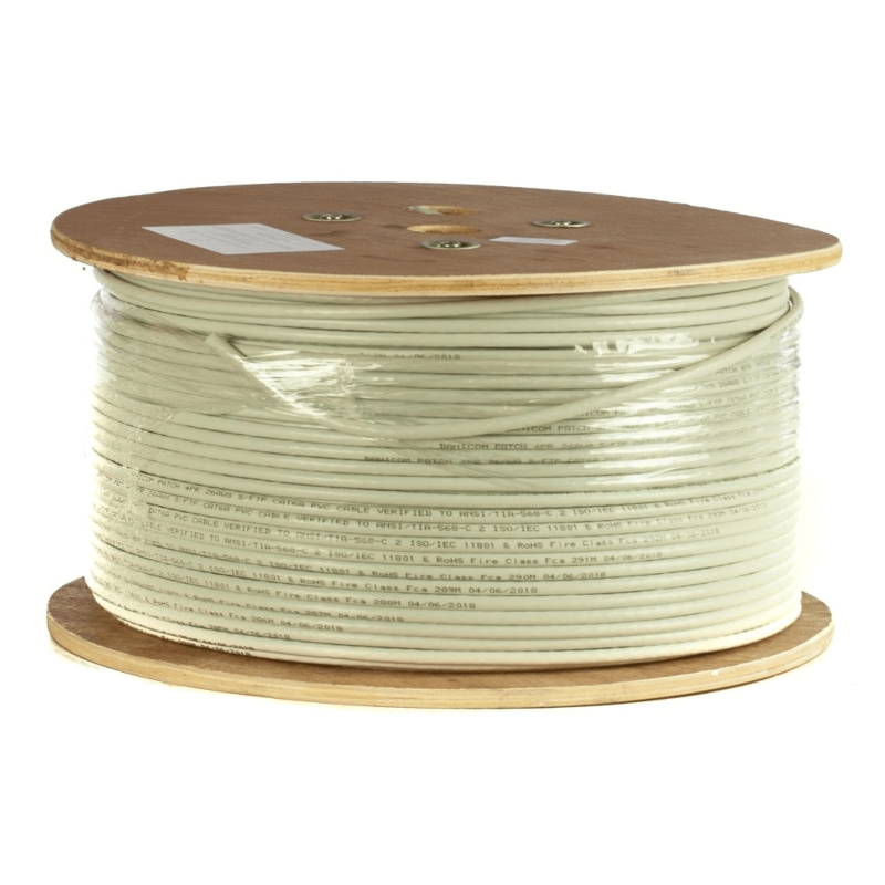 DANICOM CAT6A 100% koper U/UTP 500m kabel op rol stug - LSZH (Cca)