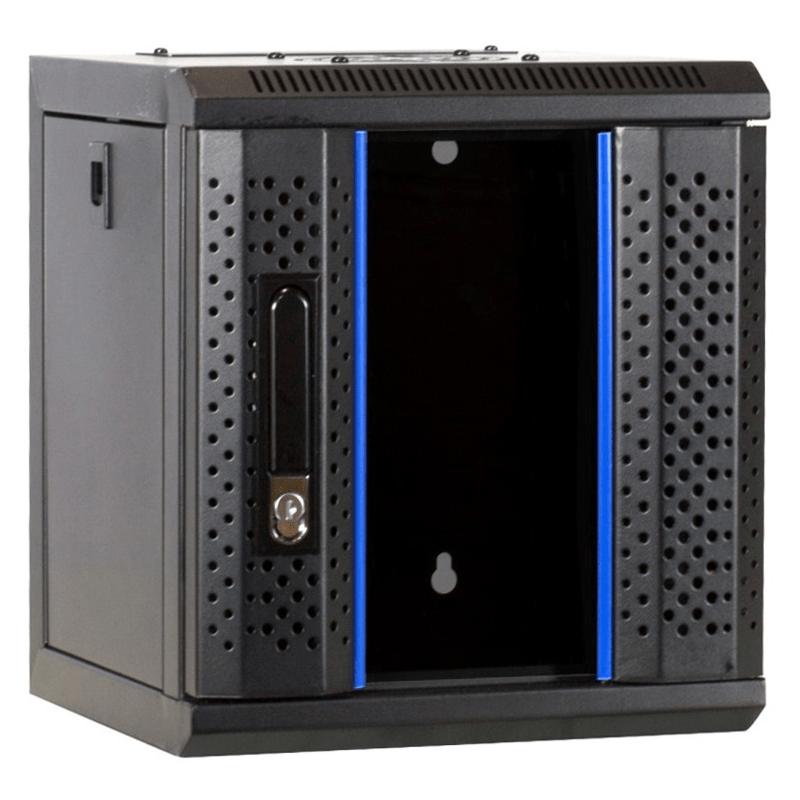 10 inch 6U Patchkast met glazen deur 312x310x352mm (BxDxH)