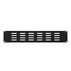 19 inch 2U Ventilatie paneel Zwart