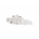 CAT6 Connector RJ45 met hulpstukje  - Voor massieve (solid/stugge) utp kabels - 10 stuks