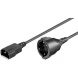 Stroomkabel AC plug naar C14 1.50m zwart