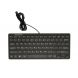 Mini toetsenbord USB, USA/Nordic-layout, zwart, voor 19 inch kasten