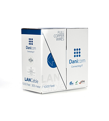 DANICOM CAT6 UTP 305m kabel op rol stug -  LSZH (Dca)