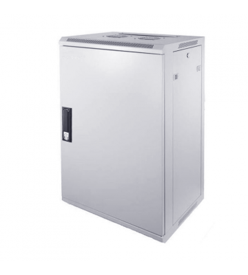 18U witte Wandkast met metalen deur 600x450x900mm