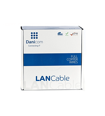 DANICOM CAT7 S/FTP 100m kabel op rol stug - LSZH (Dca)