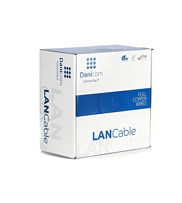 DANICOM CAT7 S/FTP 100m kabel op rol stug -  LSZH (Dca)
