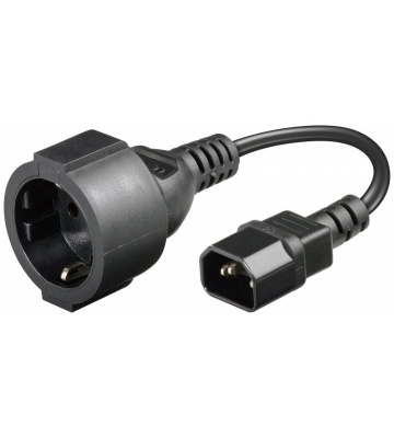 Stroomkabel AC plug naar C14 0,15m - verloop