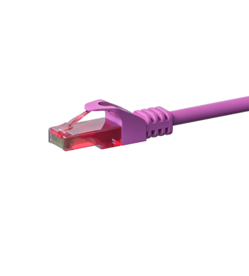 UTP CAT6 patchkabel 0,15m roze - 100% koper