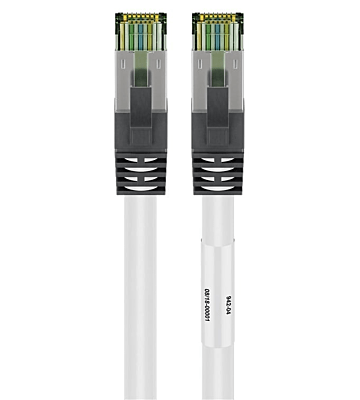 Cat8 S/FTP (PIMF) patchkabel 1m wit