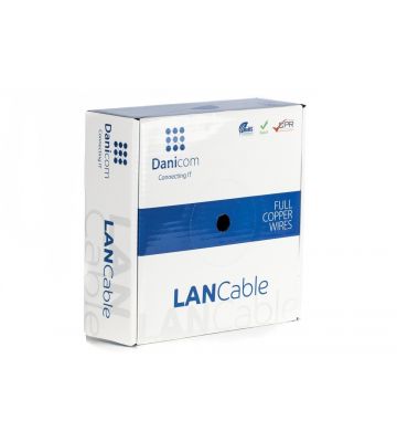 DANICOM CAT6 FTP 50m kabel op rol soepel -  PVC (Fca)