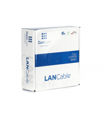 DANICOM CAT6A U/UTP 50m kabel op rol stug -  LSZH (Eca)