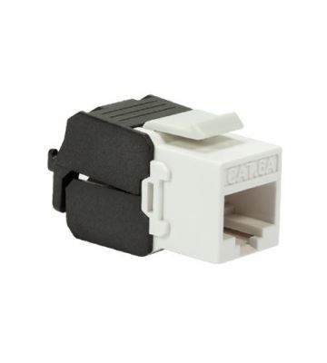 CAT6a UTP Keystone Connector - Toolless - Zwart/Wit