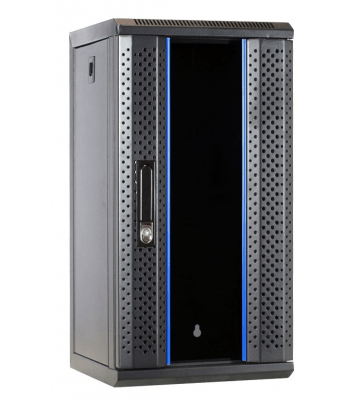 10 inch 12U Patchkast met glazen deur 370x450x618mm (BxDxH)