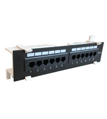 CAT5e UTP Wallmount Patchpaneel - 12 poorts