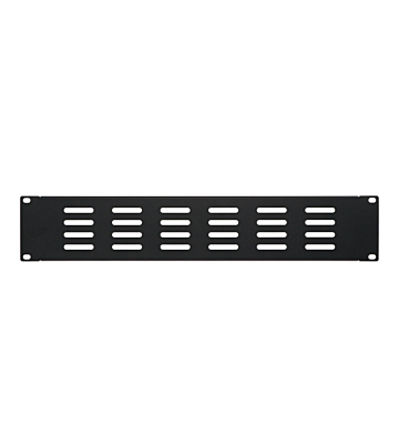 19 inch 2U Ventilatie paneel Zwart