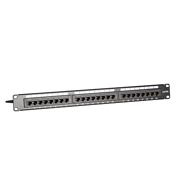 Patchpaneel Cat6a UTP 24 poorts