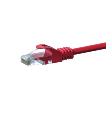 UTP CAT5e patchkabel 0,25m rood - 100% koper