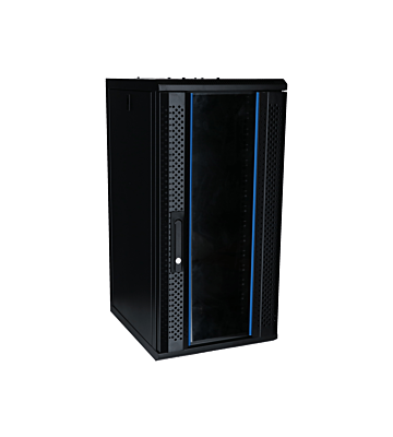 10 inch 15U Patchkast met glazen deur 370x450x752mm (BxDxH)