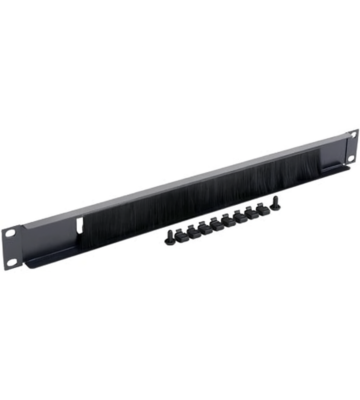 19 inch kabelinvoer paneel met borstel 1U