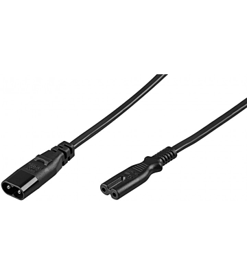 Stroomkabel C7 naar C8 2m zwart