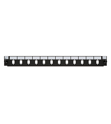 Front LC/SC 12 poorts zwart duplex/simplex, geschikt voor universele glasvezel lade