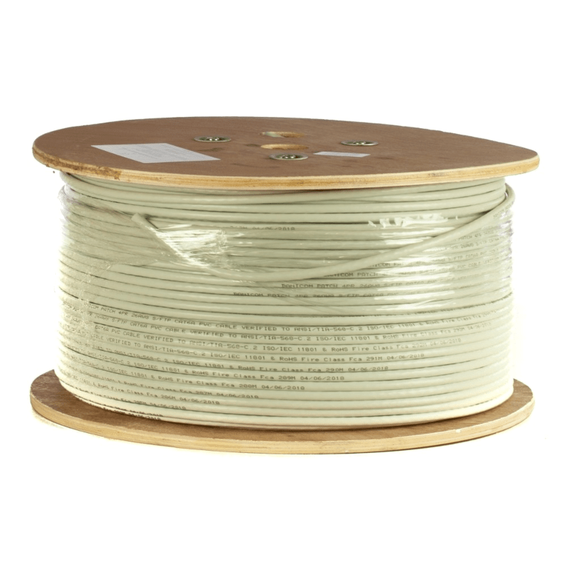 DANICOM CAT6A S/FTP 305m kabel op rol soepel - PVC (Fca)