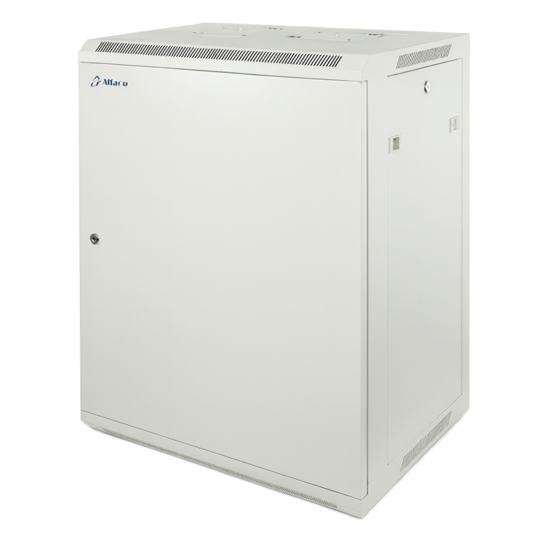 15U witte wandkast met metalen deur 600x450x770mm (BxDxH)