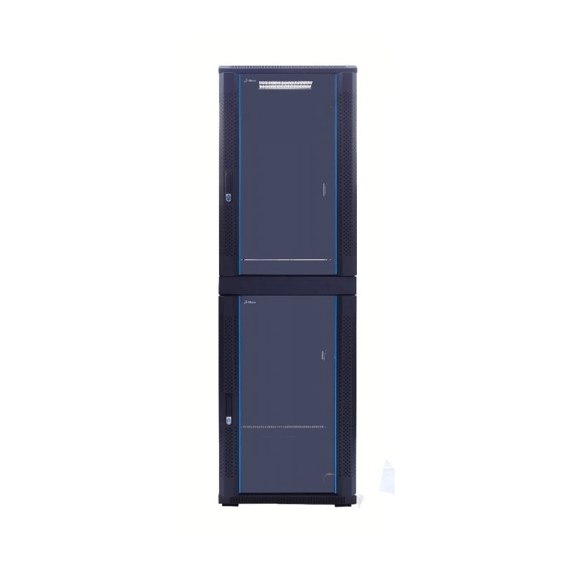 42U compartiment patchkast met glazen voordeur - 2x20U - 600x600x2000mm (BxDxH)