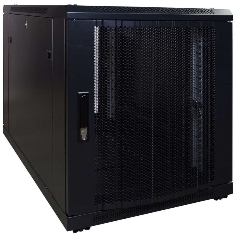 12U mini Patchkast met geperforeerde deur 600x1200x720mm (BxDxH)