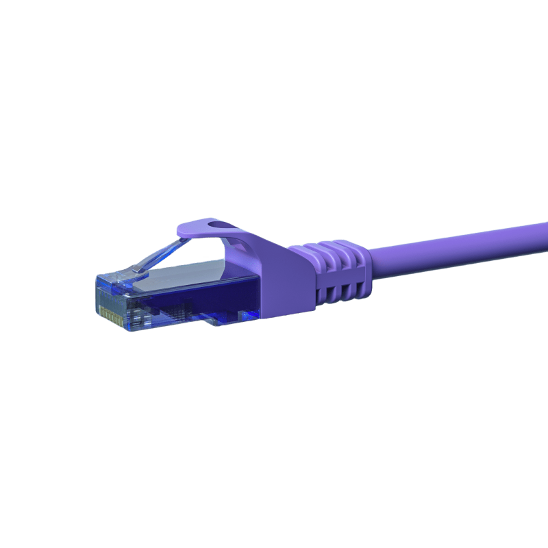 UTP CAT6a patchkabel 2m paars - 100% koper
