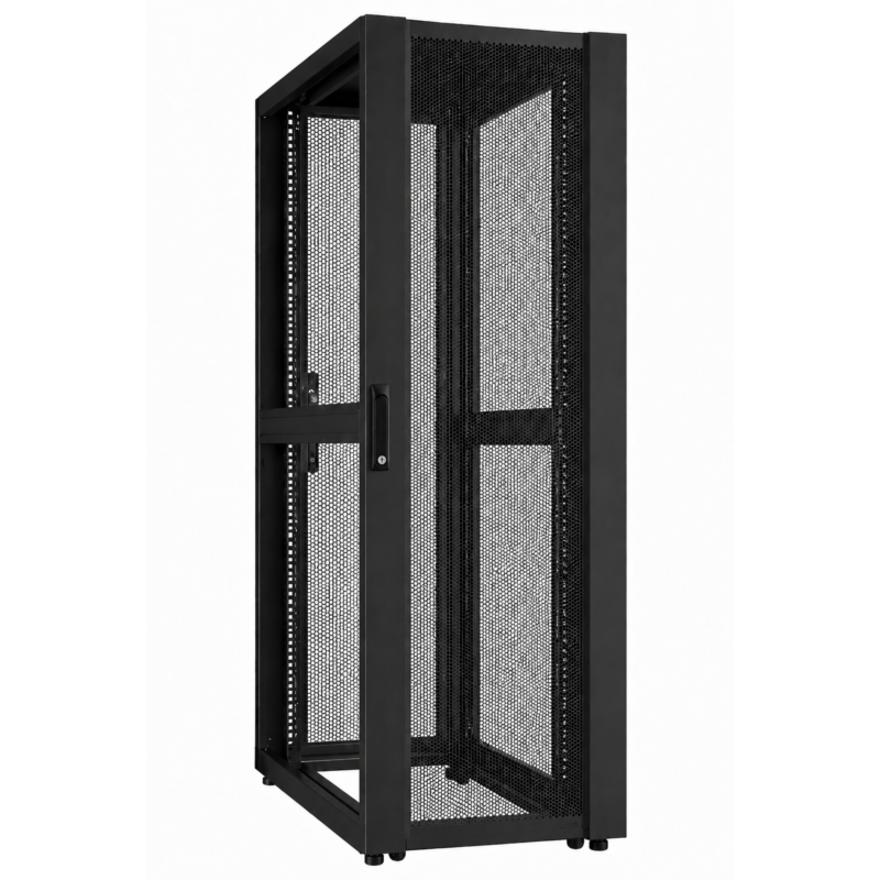 52U Datacenter patchkast met geperforeerde deur 600x1200x2400mm (BxDxH)