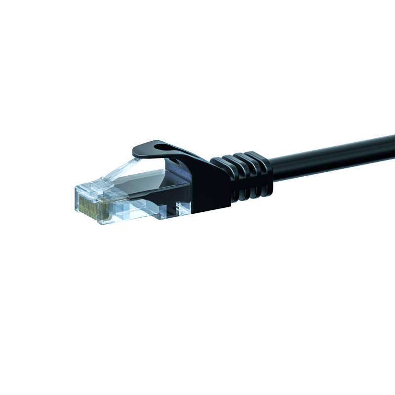 UTP CAT5e patchkabel 3m zwart - 100% koper