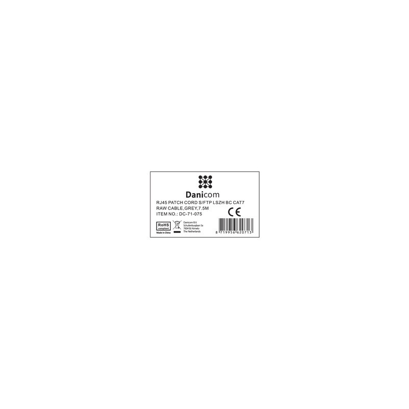 Cat7 S/FTP (PIMF) patchkabel 7,50m grijs