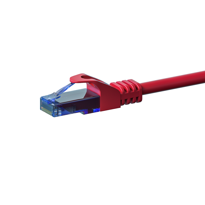 UTP CAT6a patchkabel 0,25m rood - 100% koper