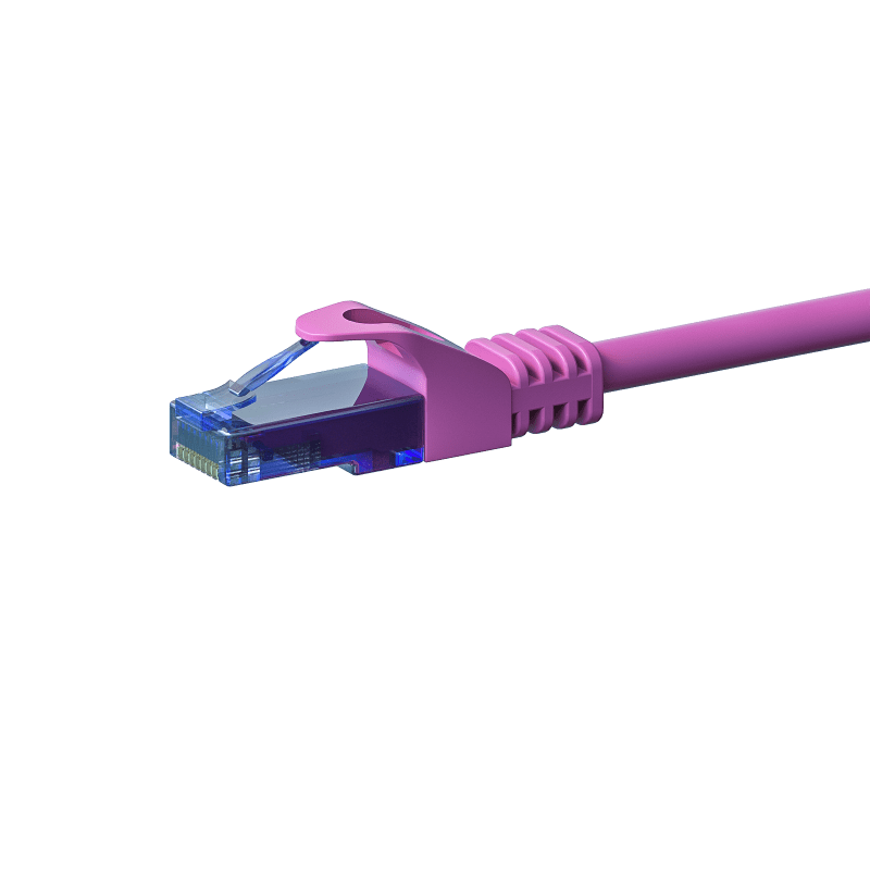 UTP CAT6a patchkabel 15m roze - 100% koper