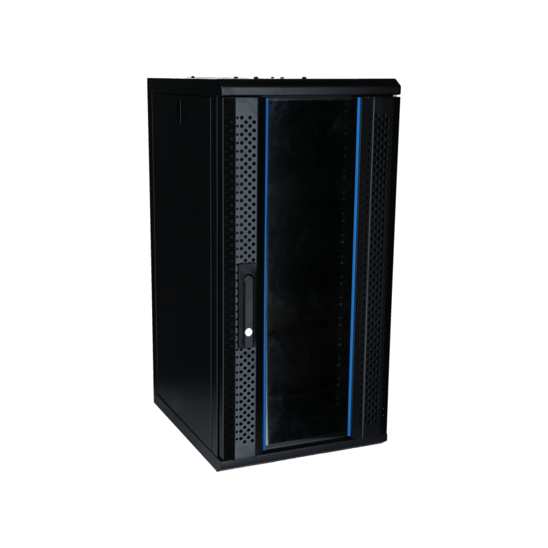 10 inch 15U Patchkast met glazen deur 370x450x752mm (BxDxH)