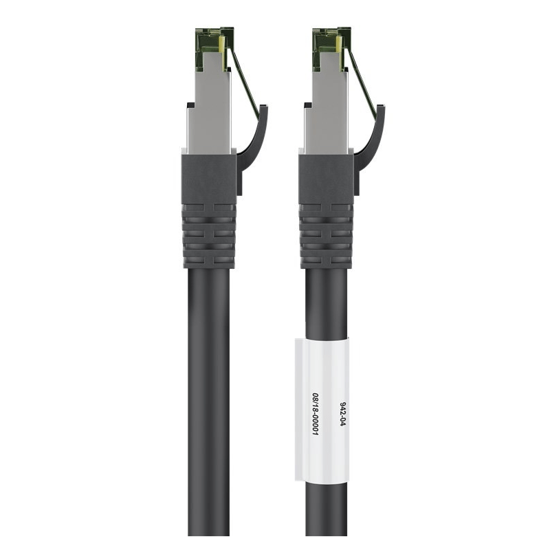 Cat8 S/FTP (PIMF) patchkabel 1m zwart