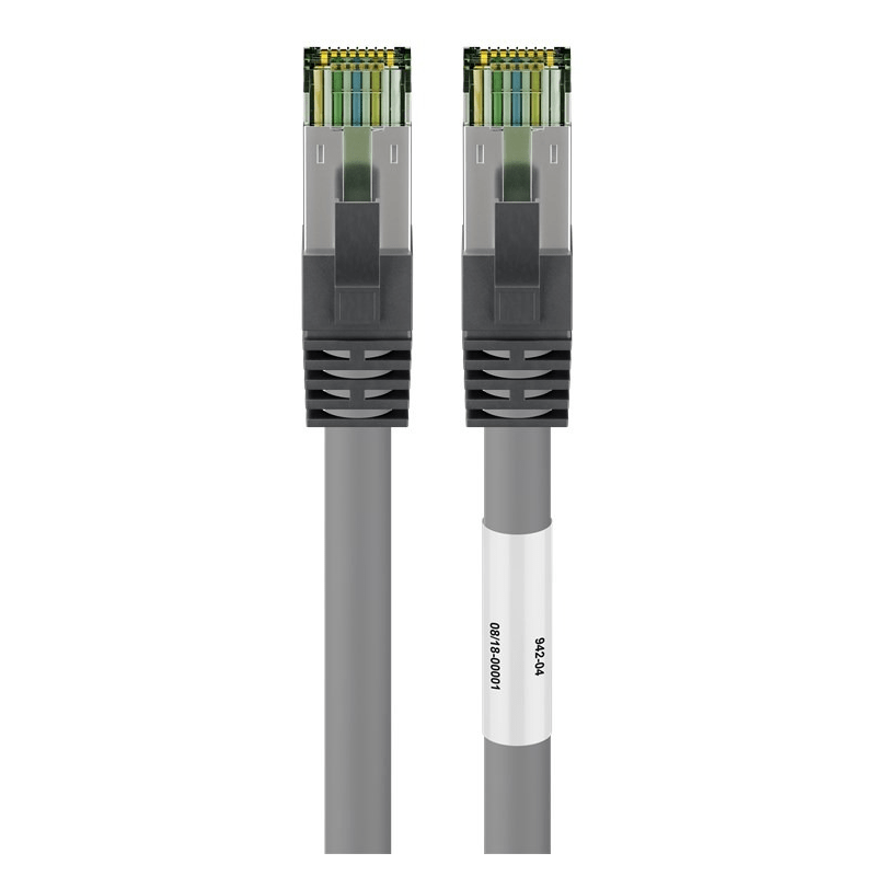 Cat8 S/FTP (PIMF) patchkabel 1m grijs