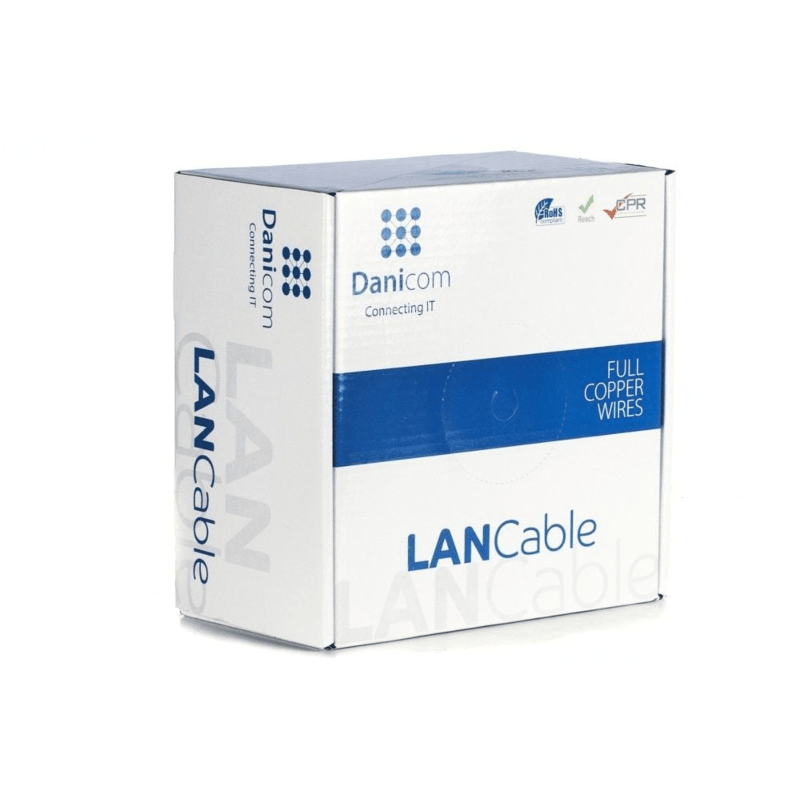 DANICOM CAT7 S/FTP 100m kabel op rol stug - LSZH (Dca)