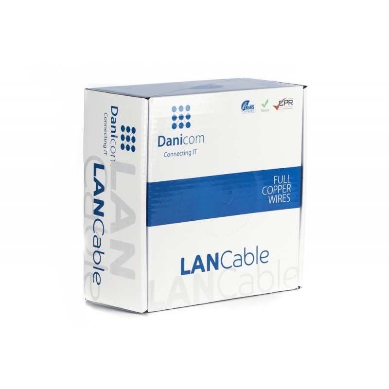 DANICOM CAT6 UTP 100m kabel op rol stug -  LSZH (Eca)
