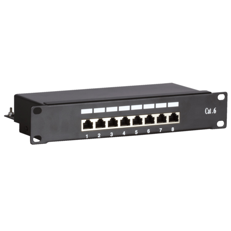 10 inch CAT6 FTP patchpaneel - 8 poorts